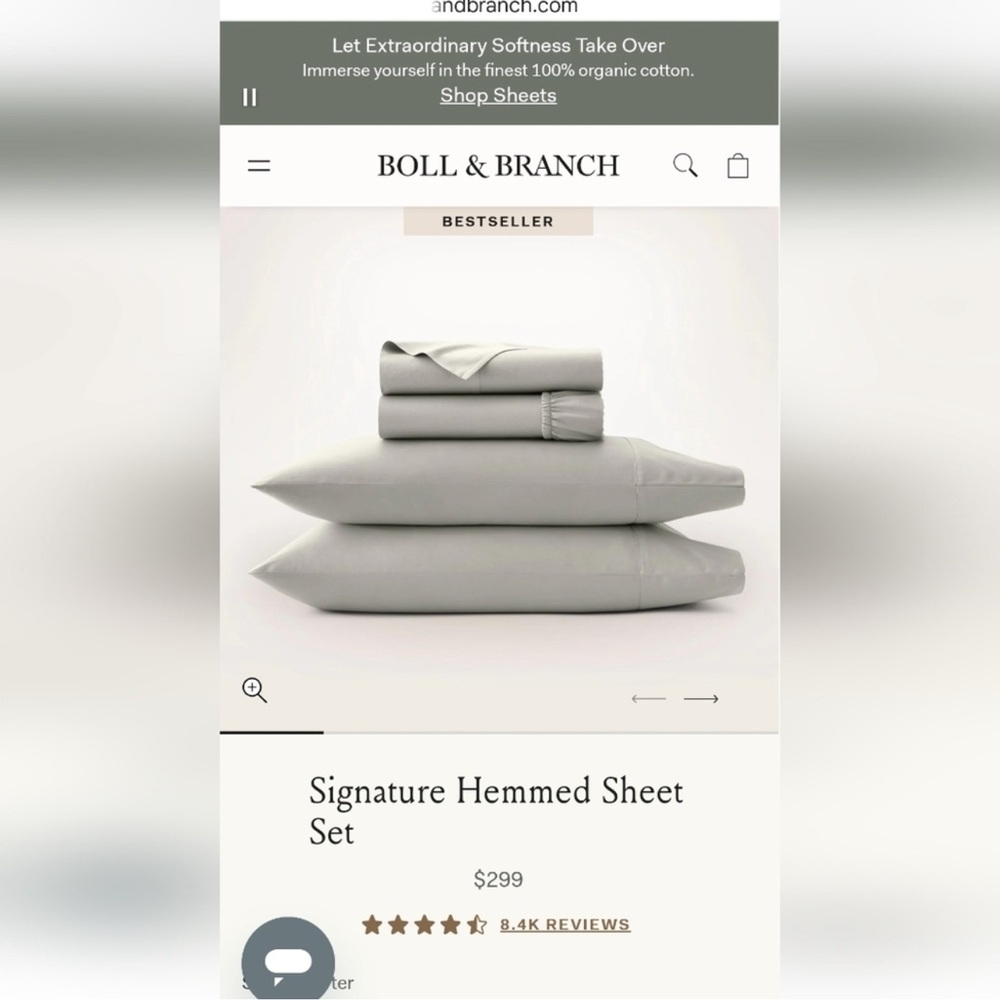 Signature Hemmed Sheet Set - Gray